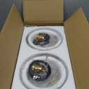 Fivemengo 2 Pack Glass Pendant Lights Kitchen Island 8.7 Inches Modern Gold Glass Pendant Light Fixtures Brass Hanging Lighting for Kitchen Over Sink Dining Room Bedroom E26