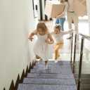 8" X 30" Peel and Stick Carpet Stair Treads for Wooden Steps, Reusable Washable Edging Stair Rugs, Runner Indoor Non-Slip Stair Mats for Kids Elders Pets (4 Pack)
