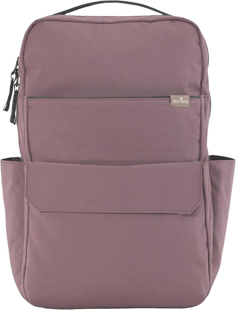 RED ROVR Roo Lightweight 1 LB Diaper Bag Backpack | 11 organizational pockets| Durable & Water-Resistant (Mauve)