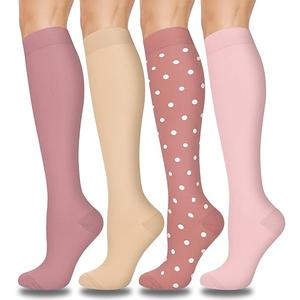 Aoliks Compression Socks for Women & Men 5 Pairs, Best Support for Nurses Running Travel, C03-multicoloured 03, Small-Medium