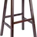 Winsome Satori Saddle Seat Counter Stool, 29" in Black, Classic Backless Bar Chairs for Kitchen & Dining Room Seating, Timeless Essential Furniture for Home, Dorm, Apartments