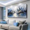 FUHAIHUA Canvas Wall Art For Living Room Wall Decor For Bedroom Office Wall Decoration Abstract Watercolor Painting Artwork Room Aesthetic Home Decor 20x40 In