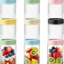 Suclain 9 Pcs Mason Jars with Lids Airtight Overnight Oats Containers Glass Storage Jars for Breakfast Lunch and Leftovers Salad Meal Prep Container for Food Storage Mush Chia Pudding (16 oz)