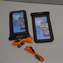 2 Pack Floating Waterproof Phone Pouch, Up to 8.3" IP68 Cellphone Dry Bag Compatible for iPhone 16 15 14 13 Pro Max Samsung Galaxy, Essential for Beach Cruise Ship (Orange*2)