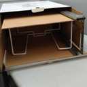 Knape & Vogt in-Cabinet 20 Quart Single Pull Out Trash Can, Minimum Cabinet Dimensions 17-1/2 in. H x 8-1/2 in. W x 20-1/2 in D, Steel, RS-PSW9-1-20-W, White