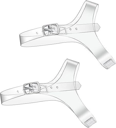 Vin Beauty Clear Invisible Shoelace, Transparent High Heel Shoe Straps for Women Detachable Elastic Shoe Laces Anti Loose Shoelace Belt Ankle Straps for Holding Loose High Heels