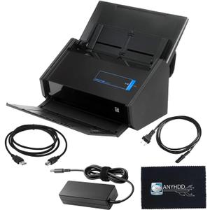IX500 Scansnap Receipt Scanner -  USB High Speed Cloud Enabled Document & Photo Scanner for Mac & PC - ADF with Duplex Scanning w/ 16V, USB 3.0 Cable, Cloth