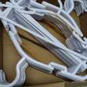 VILICK Kids Plastic Hangers, Baby Clothes Hangers for Closet 50 Packs Non-Slip Toddler Hangers for Infant Child Clothing, Small Children, for Pants Coats Skirts (White)