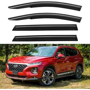 Window Visors Rain Guards for 2019 2020 2021 2022 2023 Hyundai Santa Fe, Out-Channel Window Vent Wind Deflectors Visors Shades for 19 20 21 22 23 Santa Fe (19-23 Hyundai Santa Fe)