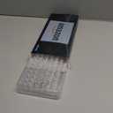 dagaladoo White Clear keycaps,Transparent keycaps 60 75 100 Percent,Ceramic Jelly Key caps Set,Shine Through Key caps,MDA Profile Keyboard Key Cap for Mx Switches Mechanical Keyboard