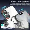 Designed for iPhone 17 Case Magnetic, Compatible with Magsafe, Camera Control Button, Camera Lens Protector, Clear Soft TPU Plated Phone Case for iPhone 17, Black