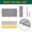 Yuzzy Slat Wall Paneling 2 x 4ft, Garage Slatwall Panel Wall Storage Systems, Heavy Duty PVC Garage Wall Organization (White)