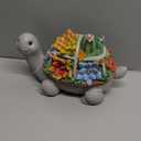 LESES Turtle Garden Decor for Outside Solar Statue Outdoor Clearance, Cute Turtle Solar Statues with LED Lights Lawn Ornaments Decorations for Patio Yard Birthday Gifts (Orange)