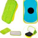 2 Packs Chalkboard Eraser - Washable Reusable Microfiber Eraser Cleaning Chalk/Markers/Duster Tool in Home Classroom Office Attached 2 Pcs Microfiber Cloth WP03
