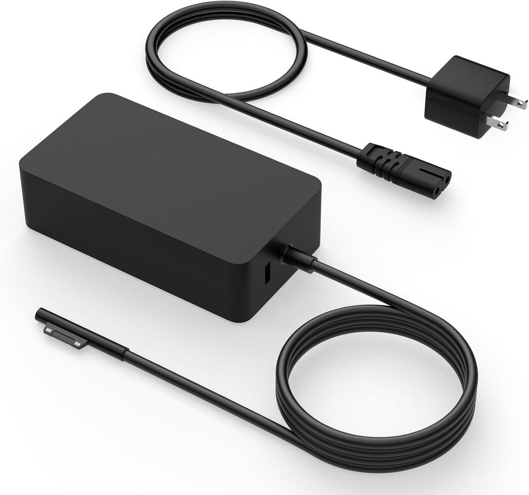 Replacement for Surface Pro Charger 65w, Compatible with Microsoft Surface Pro Go Book Windows Surface Laptop Power Adapter