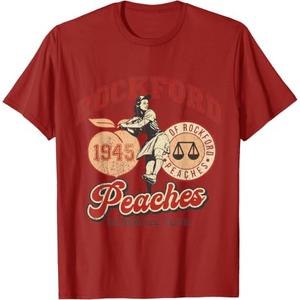 Rockford Retro 1945 Peaches T-Shirt (Red, S)
