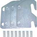 4PCS 84x59x2mm Wooden Bedrail Hook Plate Bed Frame Bracket Headboard Tailboard Part with Pin Furniture Hardware Stamping Part for Wooden Headboard and Footboard Frame