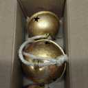 Christmas Jingle Bells Vintage Gold Brass Bells with Jute Rope for Rustic Christmas Decor Wreaths Gardens Trees Doors Windows Living Rooms and Rustic Home Decor (Style 4)