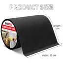 WELSTIK Rubber Grip Tape, Ultra Strong Waterproof Anti Slip Tape with Textured Adhesive for DIY Tools & Gadgets (Black, 6In x 16.4Ft)
