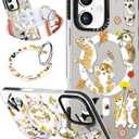 Toycamp for iPhone 16 Plus Case Compatible with Magsafe - Cute Design 360 Magnetic Ring Holder Stand Kickstand Funny Cat Girly Pretty Fashion TPU Phone Covers for Women Tenn Girls