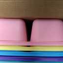 Canfanni 5 Pcs Bento Snack Containers, Reusable 4 Compartment Divided Food Storage Containers, Divided Lunchable Container for School, Work and Travel (Transparent Lids)