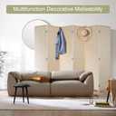 FDW Room Divider Bamboo Room Divider Wall Folding Privacy Wall Divider Wood Screen for Home Bedroom Living Room (6 Panel, Natural)
