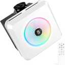 Bathroom Exhaust Fan With Bluetooth Speaker, 230 CFM Bathroom Exhaust Fan with Light, Quiet 1.0 Sone Ventilation Fan with 3 Dynamic Light 7 LED Color 3 Color Temperatures 1500LM 3000K-6500K Adjustable