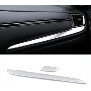 Car Accessories Fit for Honda CR-V CRV 2017-2022 Center Consoles Dash Board Panel Cover Trim Sticker Interior Decoration Mouldings (Matte Silver) ABS 2 PCS
