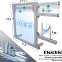 Rug Tufting Frame Tufting Kit 27.5'' Newest Aluminum Metal Tufting Frame for Rug Making Primary Tufting Cloth Stand Tufting Fabric Rug Tufting Kit Rug Frame for Tufting Supplies Carpet Tufting Gun Kit
