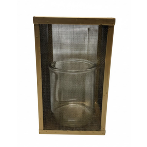 HD 10IN Metal Candleholder W/Glass