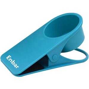 Drinking Home Office Desk Table Top Cup Clip Drink Drink Soda Coffee Cup Holder Cup & Saucer Clip Design (Blue)