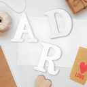 6 Inch White Wooden Letters Unfinished Wood Letters for Crafts Blank DIY Crafts for Adults Paintable Standing Letters for Wall Wedding Birthday Party Decoration (A)