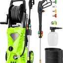 Electric Pressure Washer 5000 PSI 2.8 GPM High Power Washer with 4 Pressure Nozzle and Foam Cannon, powerwashers for Home, Car Washing, Fence Cleaning, Patio, Green