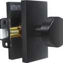 Matte Black Door Knobs Interior, Black Modern Door HandlesPassage Door Knobs for Closet Hall