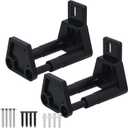 Barn Sliding Door Floor Guide, Adjustable Wall Mount Sliding Door Guide, RV Sliding Door Guide with Screws, Black (2 Packs)