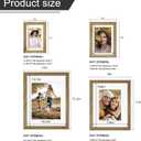Egofine Picture Frame Set 12 Pack, Picture Frames Collage Wall Decor with Two 11x14, Two 8x10, Four 5x7, Four 4x6 for Wall and Tabletop, Made of Solid Wood, Covered by Plexiglass, Carbonized Brown