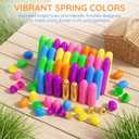 Qudoustar 100 Pack 2.4 Inch Fillable Plastic Easter Eggs Bulk Includes 6 Surprise Golden Eggs, Bright Colors Empty Eggs for Easter Hunt Basket Stuffers Party Favors Classroom Prize