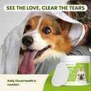 PawSono Eye Wipes for Dogs & Cats, Hypoallergenic Dog Eye Wipes Cleaner, Soothing Cleaning Grooming Pet Wipes Gently Remove Tear Stain, Eye Debris, Discharge, Mucus, Deodorizing
