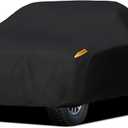 MORNYRAY Waterproof Car Cover All Weather Snowproof UV Protection Windproof Outdoor Full Truck Cover, Universal Fit for (All Black, Fit Truck Length 210-230 inch)