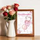 7 x Granddaughter Valentine Card, Happy Valentine's Day Card Gifts for Granddaughter (QQ-153)