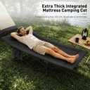ARAER Camping Cot for Adults, 28" Wide with Mattress and Pillow (Dark Gray)