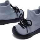 MORENDL Baby Sock Shoes Toddler Sneakers Infant Tennis Slip On Walking Shoes Boys & Girls Non-Slip Slippers, 125