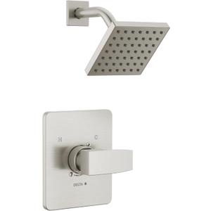 Delta Modern 14 Series Shower Faucet Set, Brushed Nickel Shower Head and Handle Set, Valve Trim Kit, Stainless T14267-SS-PP (Valve Not Included)