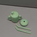 Vaanshie Silicone Baby Sippy Cups | Straw Cup Baby | Toddler Cup with Straw | 3 Stages Training Cup for Infants Toddlers and Kid, 5.4 oz (Green)