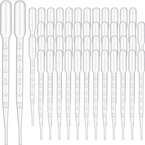 Kingdder 3000 Pcs Plastic Transfer Pipettes Disposable Graduated Pipettes for Scientific Experiment, Essential Oils, Make up Tool (3 ml)