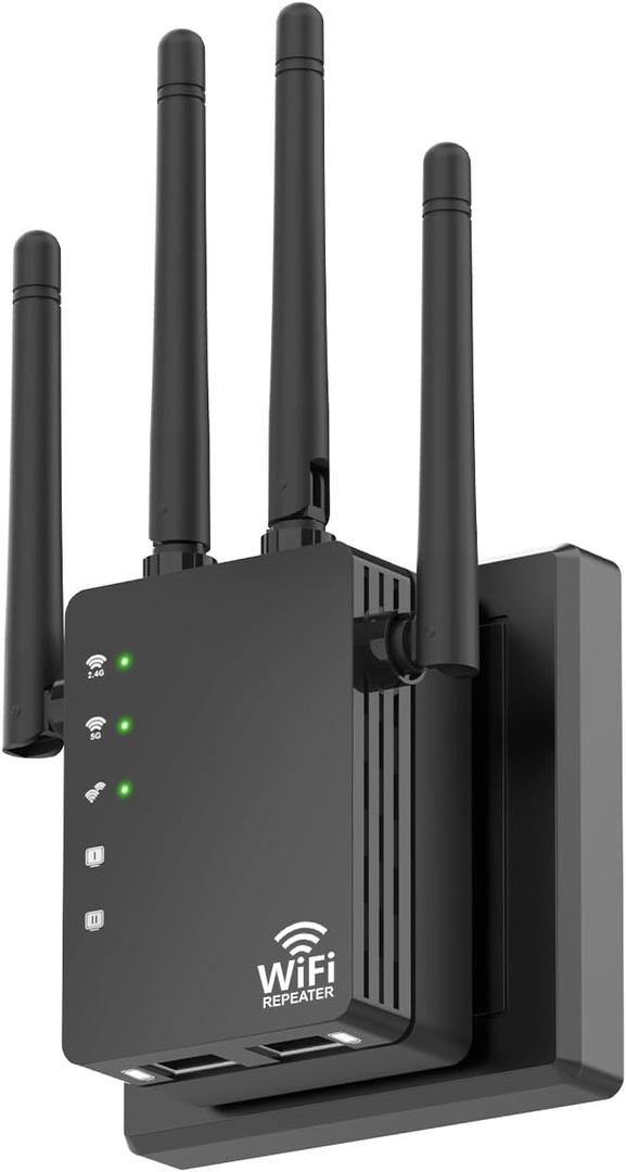 Dual Band 5GHz/2.4GHz WiFi Extender, WiFi Booster, WiFi Extender Signal Booster, Covers 12880 Sq.ft, Supports 105 Devices, Wireless Signal Booster for Home
