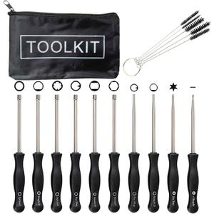 Pack of 11 Carburetor Adjustment Tool Screwdriver Kit + Cleaning Brush for Common 2 Cycle Carburator Small Engine Zama Poulan MTD Ryobi Echo Sears Toro Chainsaw Carb Tune up Adjusting Set