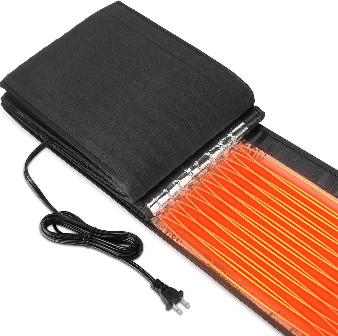 RunNico 16.4ft RV Heated Sewer Hose Cover, Winter Electrical Heated Sleeve of 3'' Pipe Diameter, RV Waste Hose Heating Protect from -20F Freezing and Waterproof Camping Accessories