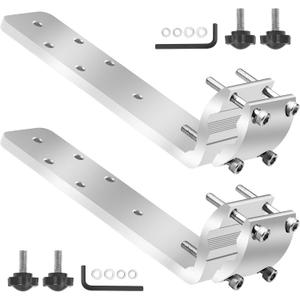 2 Set 58182 Grill Rail Mount Bracket Compatible with Any Kuma Grill and RV Boat Camping, Be Used On 7/8" - 1-1/4" Round Horizontal Railings Or On 1-1/4" Square Railings
