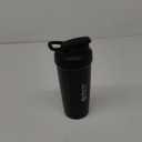 BlenderBottle Strada Shaker Cup Insulated Stainless Steel Water Bottle with Wire Whisk, 24-Ounce, Black